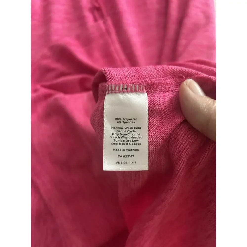 Talbots Soft Drape Jersey Drawstring Maxi Dress Womens Size XS Pink Classic
